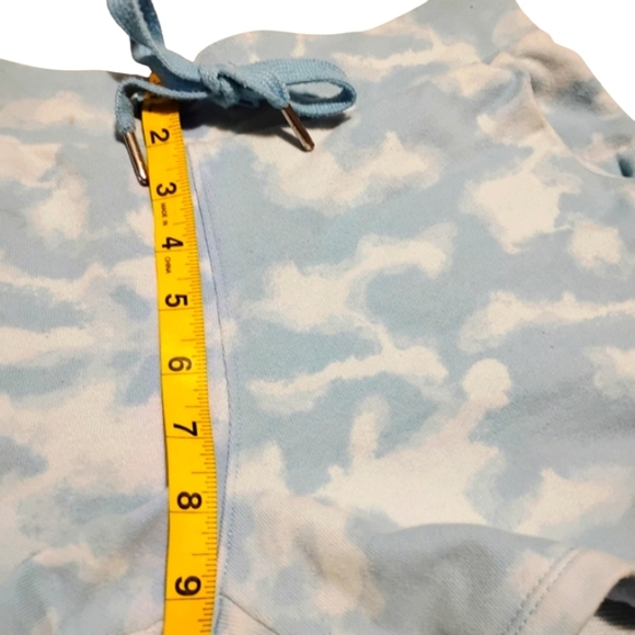 Champion | Woman's Blue Tie-Dye Sky Lazy Drawstring Shorts | Size Small - Picture 8 of 9